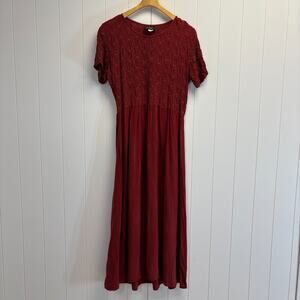 Vintage Saya‎ Womens Whimsigoth Boho Bemberg Maxi Dress Size L Hippie Carefree